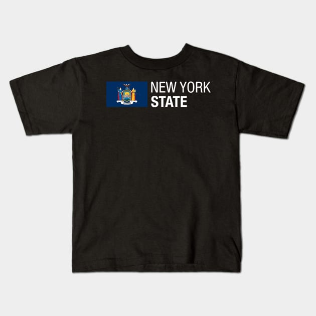 New York State Flag Kids T-Shirt by CityNoir